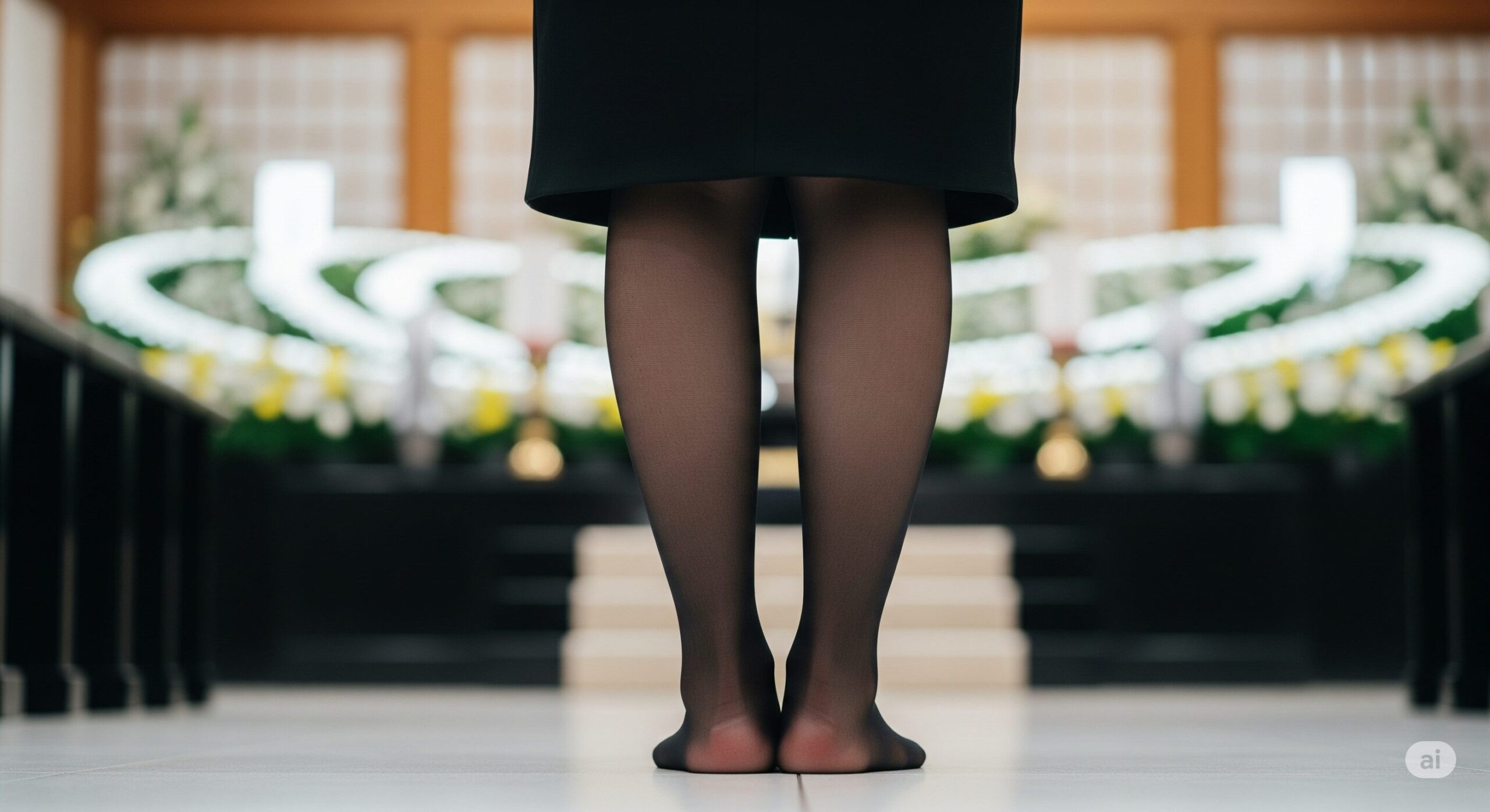 葬式で40デニールのタイツはNG？黒ストッキングは何デニール？
