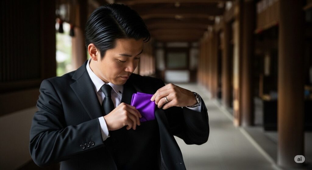 【男性向け】葬式の袱紗はどこに入れる?スーツでの正しい持ち方