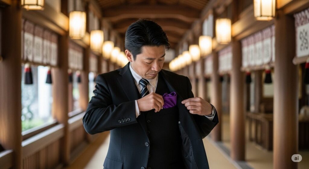 【男性向け】葬式の袱紗はどこに入れる?スーツでの正しい持ち方