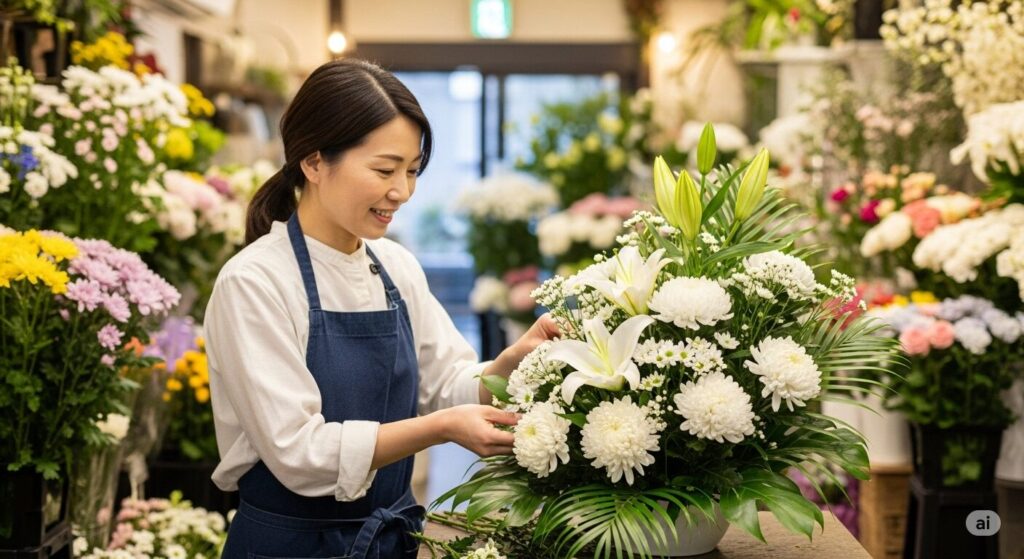 葬式の生花の読み方は「せいか」?意味や供花との違い、マナーを解説